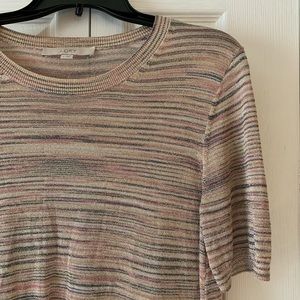LOFT short-sleeved shimmer sweater